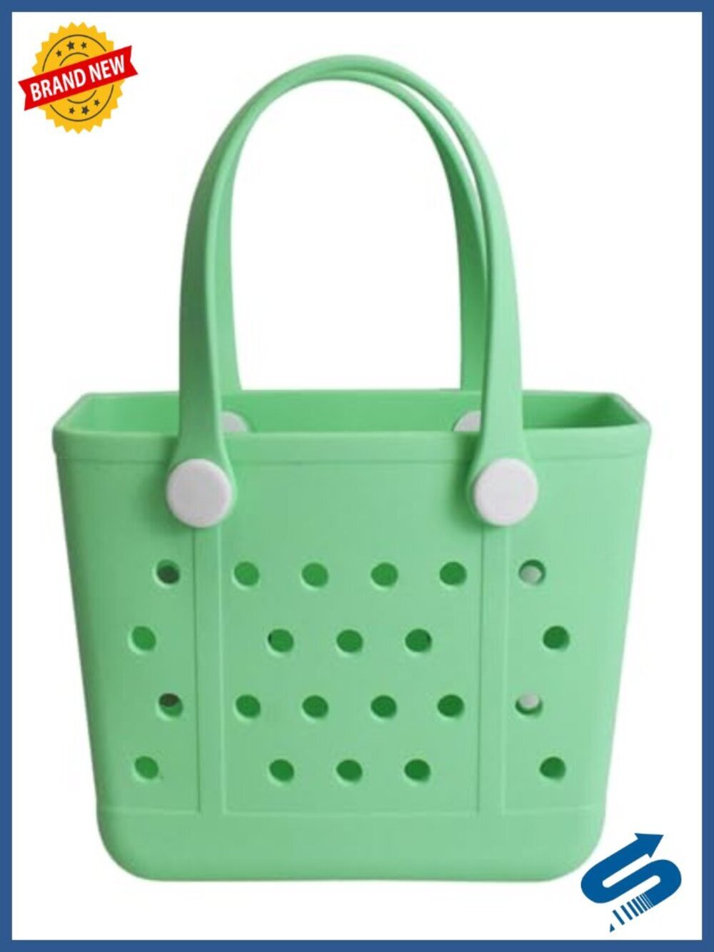 Rubber Beach Tote Bag Waterproof EVA Material Open Handbag for Gym Sports